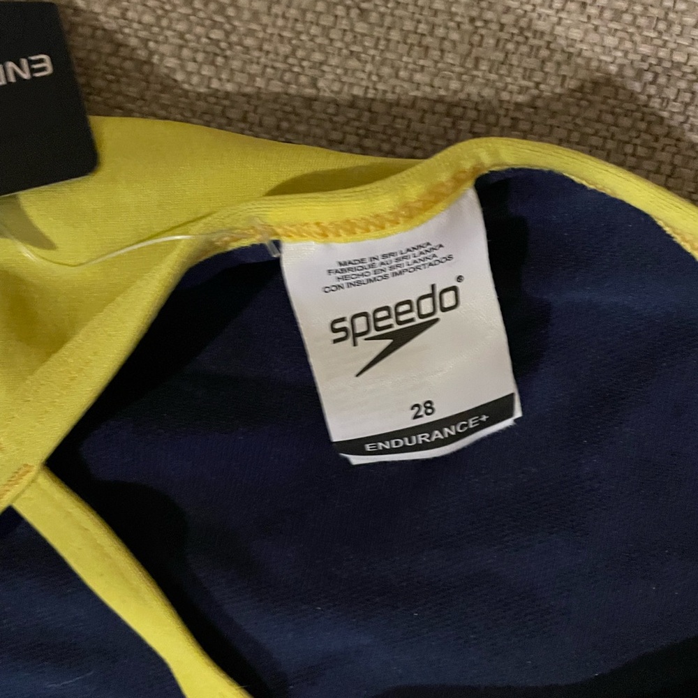 Speedo Endurance+ One Piece Swimsuit Women’s US Size 28 (XXS) Blue Gold - Picture 5 of 11